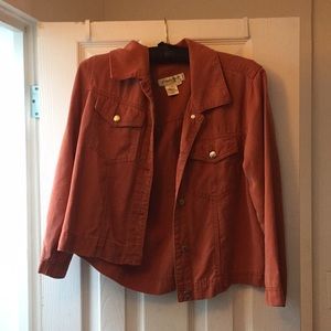 Cropped rust colored jacket